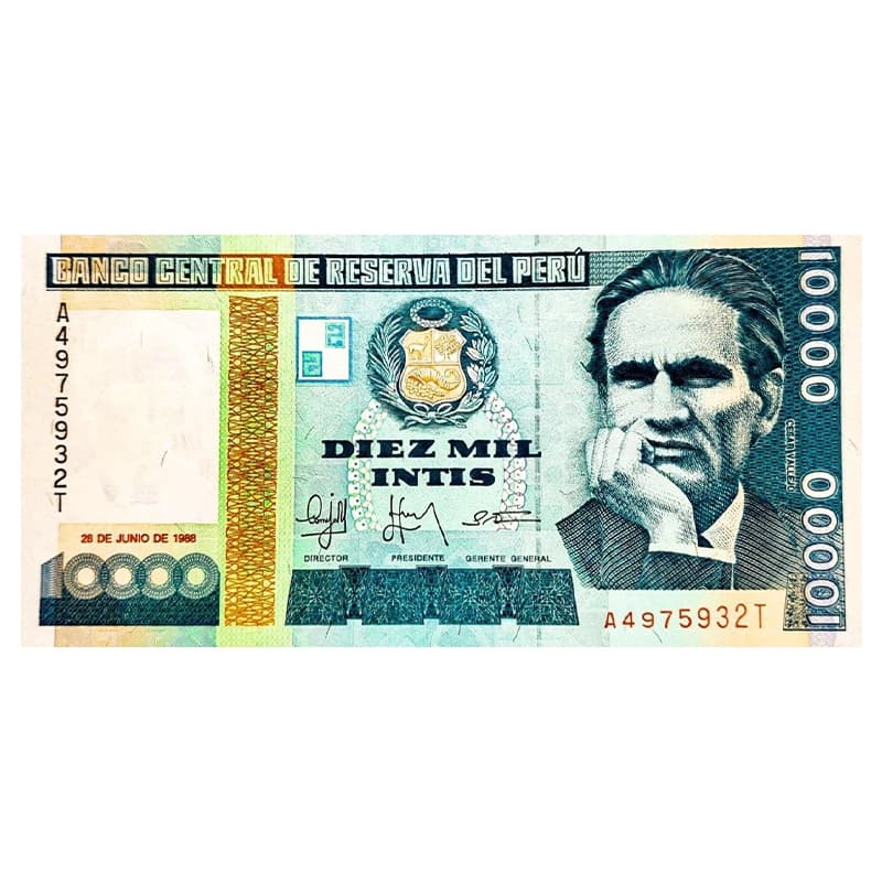 اسکناس 10000 اینتیس پرو 1988