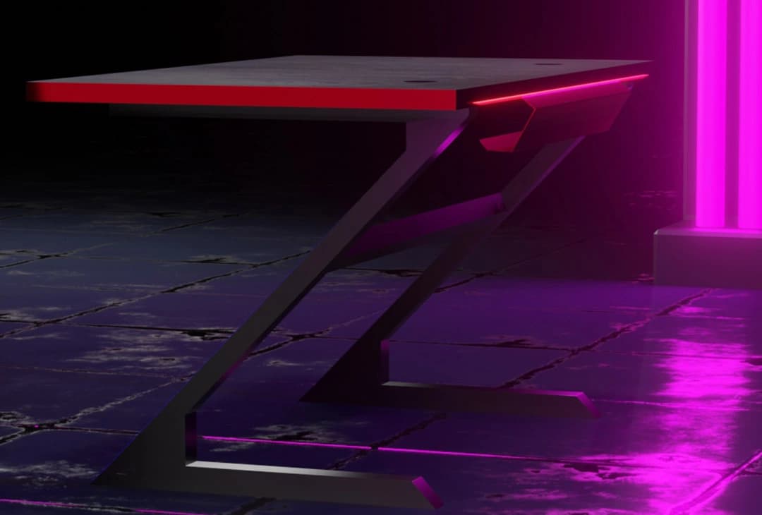 میز گیمینگ آرگونومی زئوس Gaming Desk ZEUS RGB — تصویر ۲