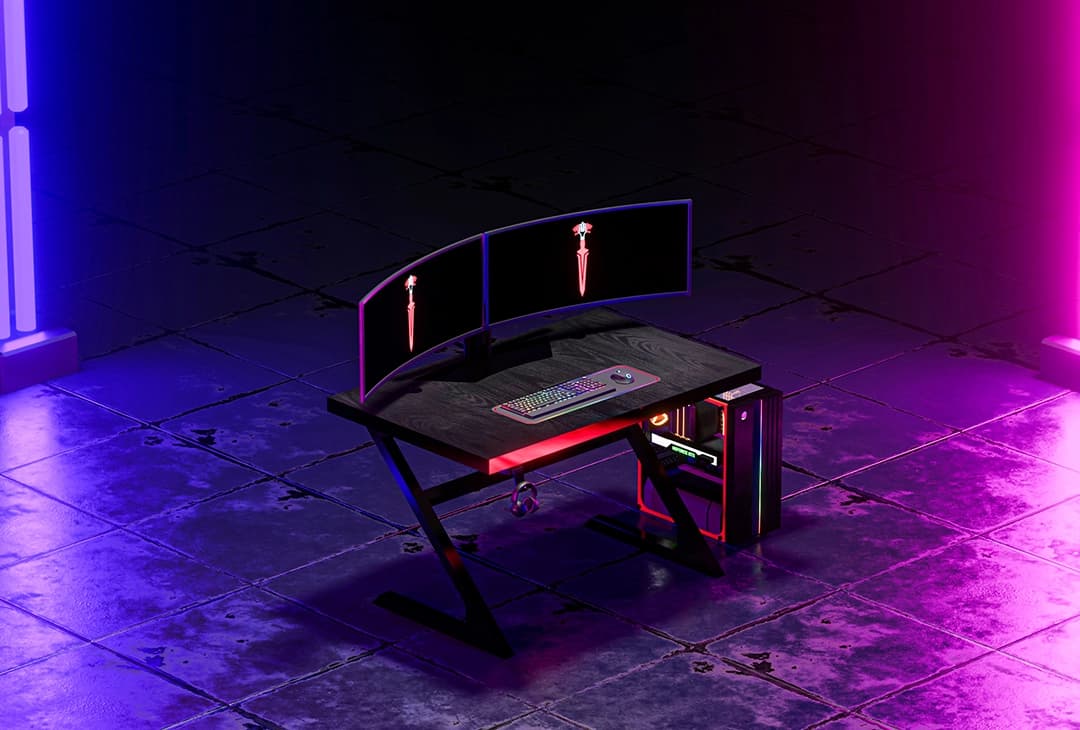میز گیمینگ آرگونومی زئوس Gaming Desk ZEUS RGB — تصویر ۷