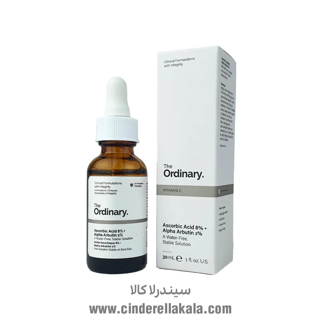 سرم آسکوربیک اسید 8% + آلفا آربوتین 2% اوردینری – سرم ویتامین سی — تصویر ۲