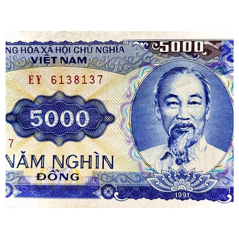 اسکناس 5000 دانگ ویتنام 1991 — تصویر ۸