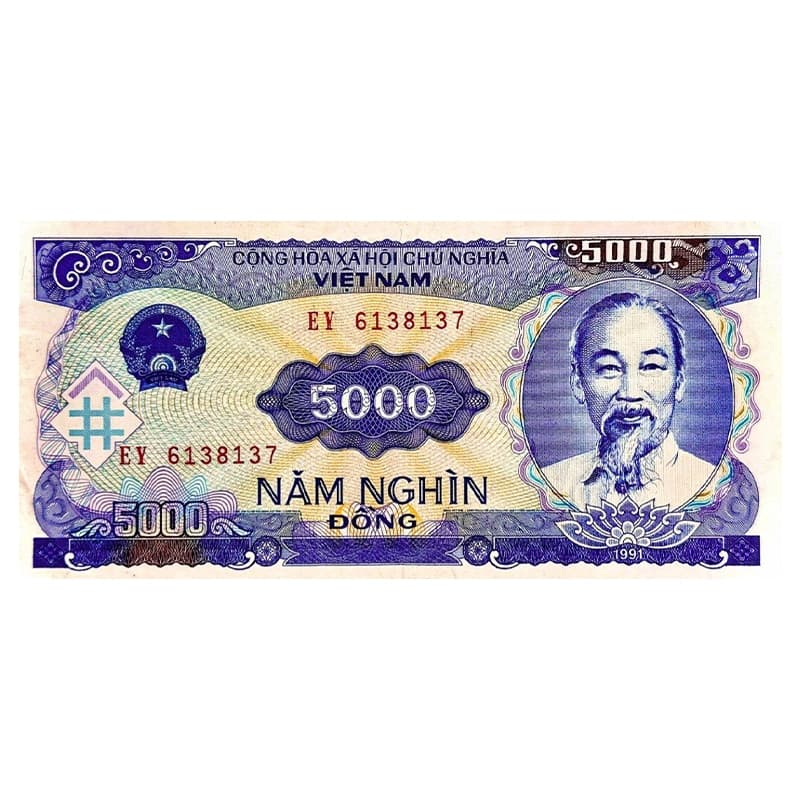اسکناس 5000 دانگ ویتنام 1991 — تصویر ۵