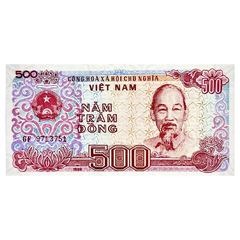اسکناس 500 دانگ ویتنام 1988 — تصویر ۵