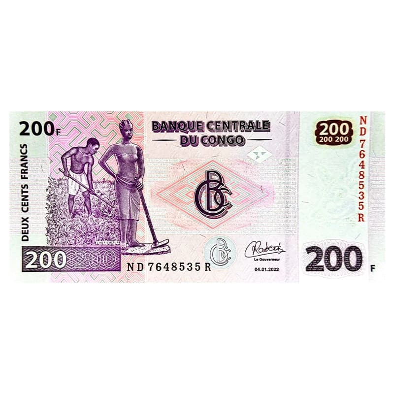 اسکناس 200 فرانک کنگو 2022