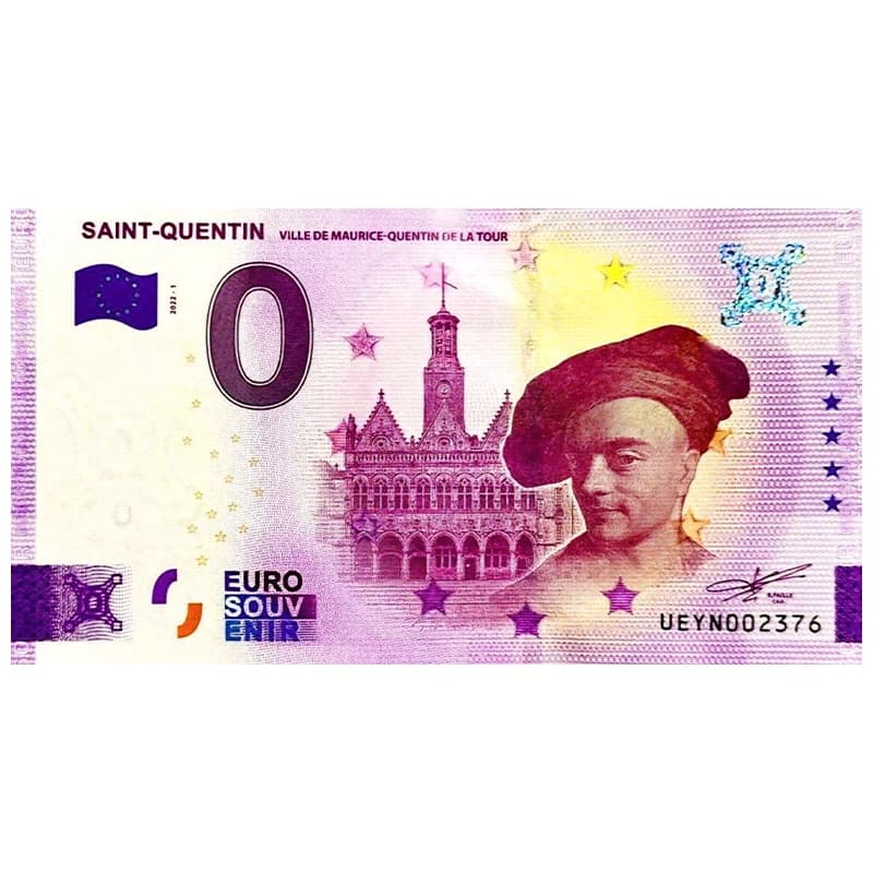 اسکناس صفر یورو شهر سن کانتن فرانسه 2022 Saint Quentin — تصویر ۲