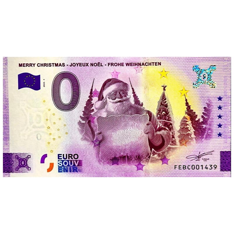 اسکناس صفر یورو کریسمس مبارک 2025 Merry Christmas