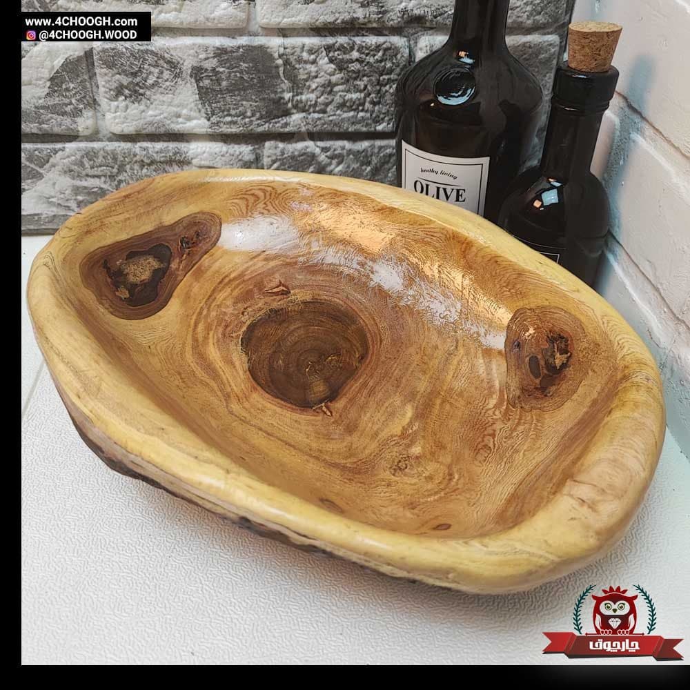 میوه خوری چوبی رستیک دستساز مدل FD4-1 — تصویر ۲