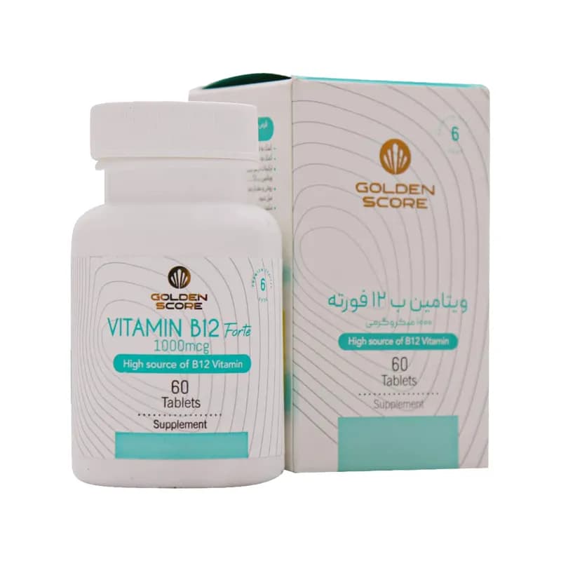 قرص ویتامین B12 فورته 1000 میکروگرم گلدن اسکور 60 عدد