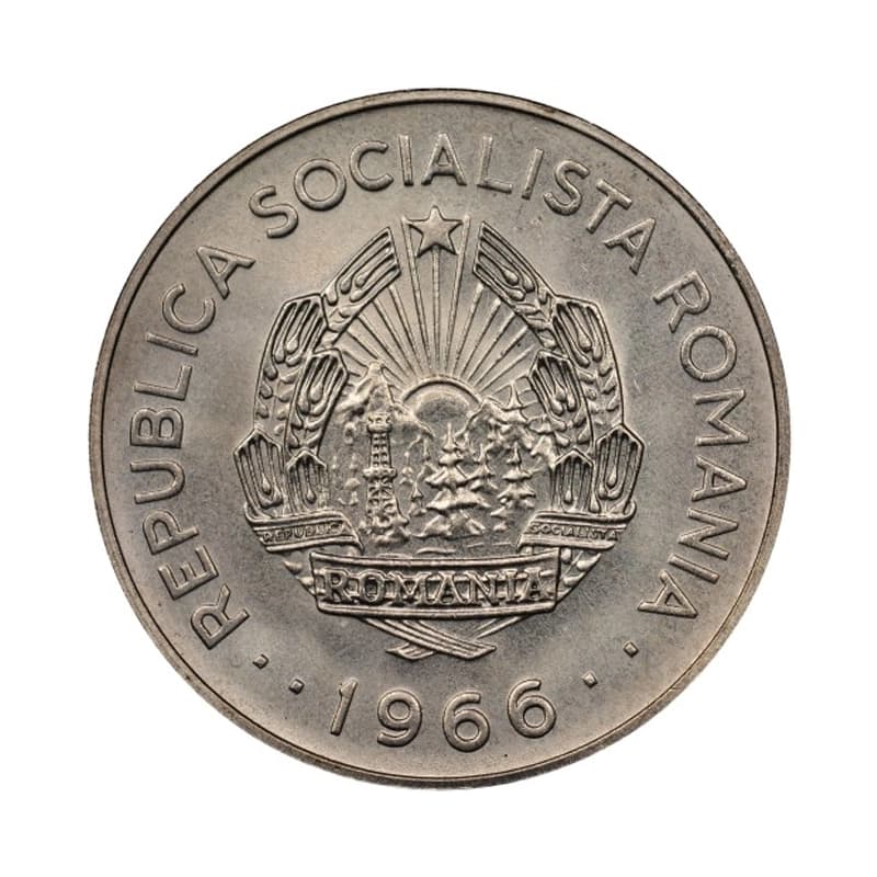 سکه 1 لئو رومانی 1966 — تصویر ۴