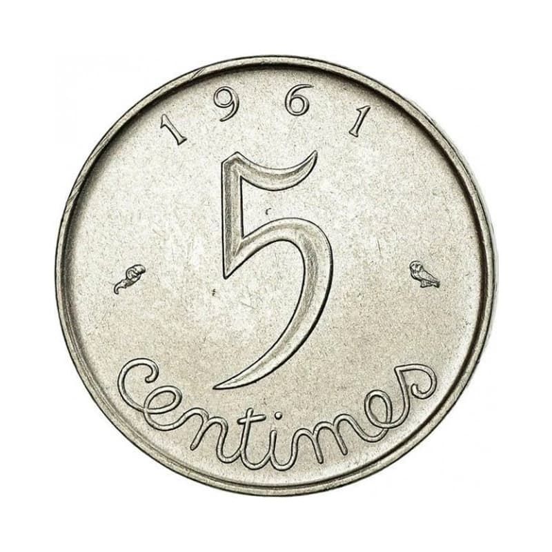 سکه 5 سانتیم فرانسه 1963 — تصویر ۲