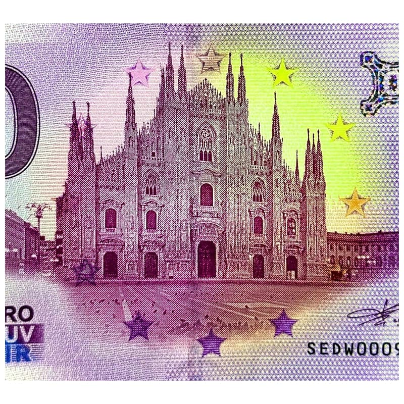 اسکناس صفر یورو کلیسای جامع میلان 2025 Milano Duomo — تصویر ۸
