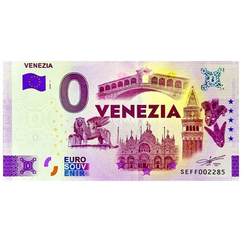 اسکناس صفر یورو شهر ونیز ایتالیا 2025 Venezia