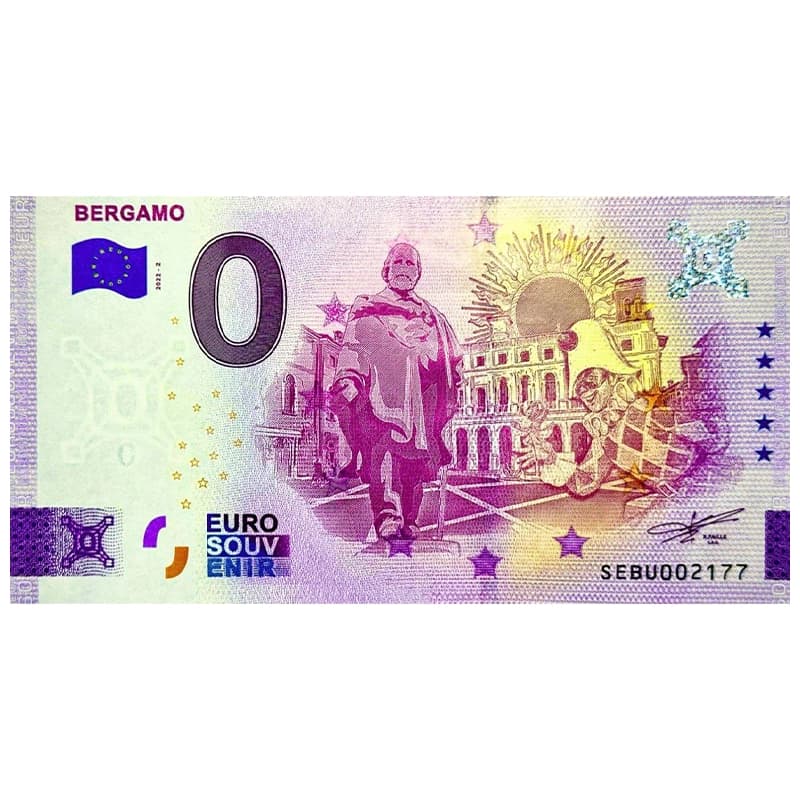 اسکناس صفر یورو شهر برگامو ایتالیا 2022 Bergamo