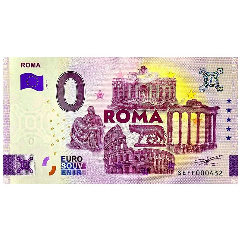 اسکناس صفر یورو رم 2025 Roma