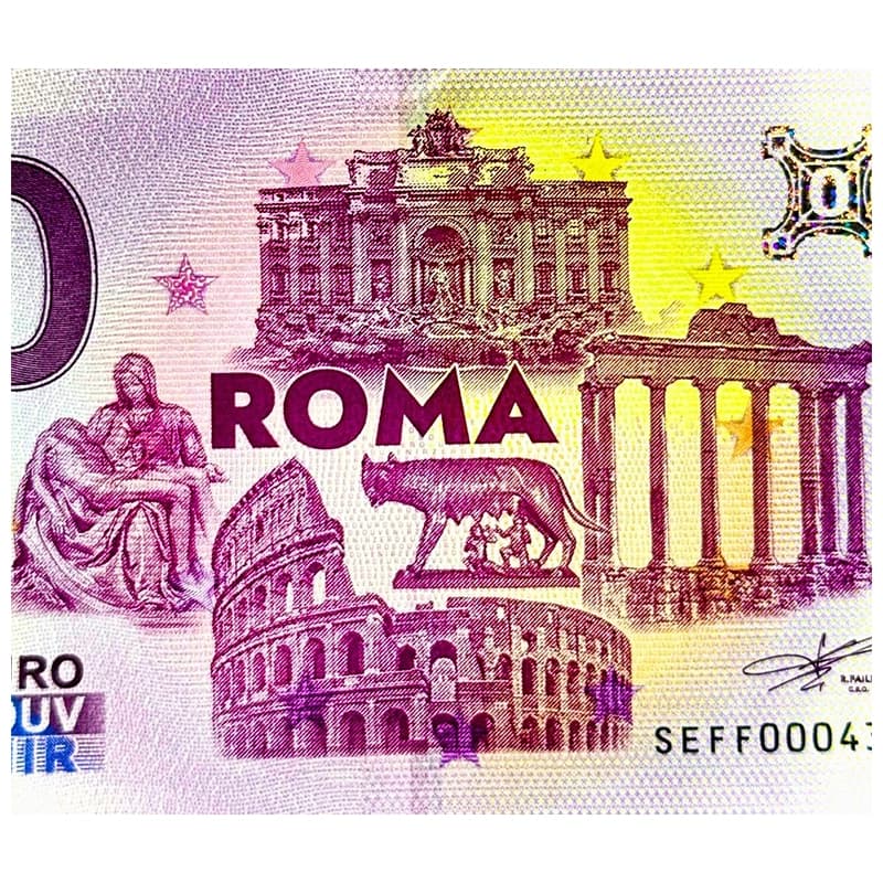 اسکناس صفر یورو رم 2025 Roma — تصویر ۴