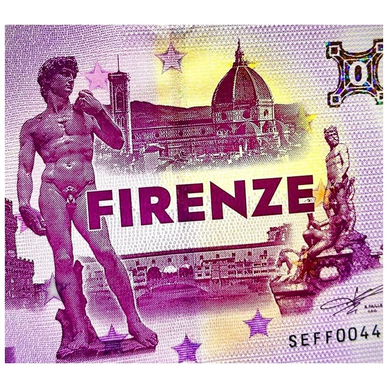 اسکناس صفر یورو فلورانس ایتالیا 2025 Firenze — تصویر ۸