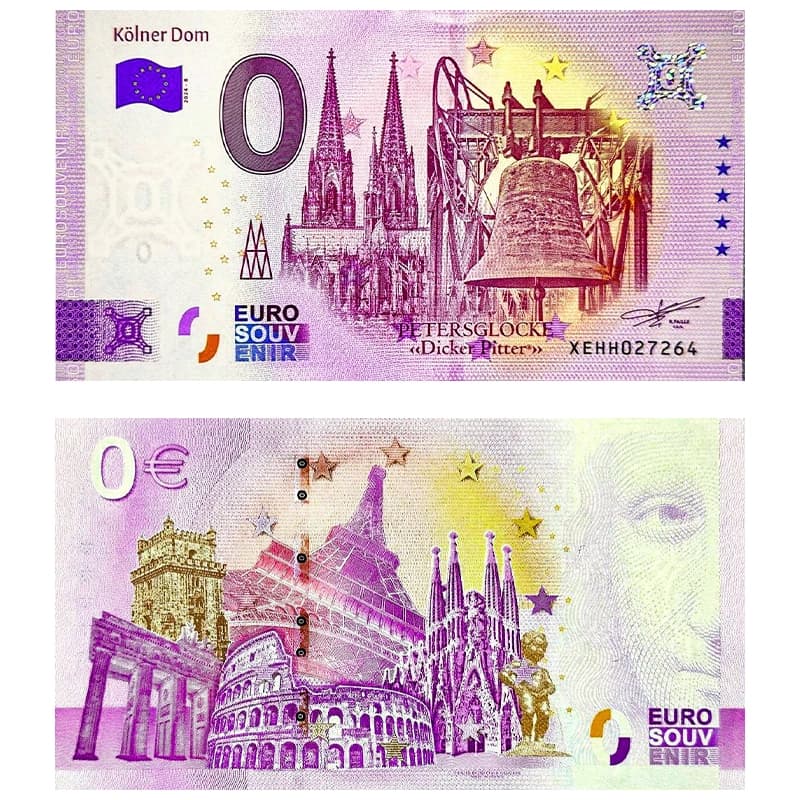 اسکناس صفر یورو کلیسای جامع کلن 2024 Kolner Dom — تصویر ۳
