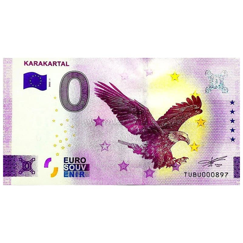 اسکناس صفر یورو عقاب سر سفید 2022 Karakartal — تصویر ۵