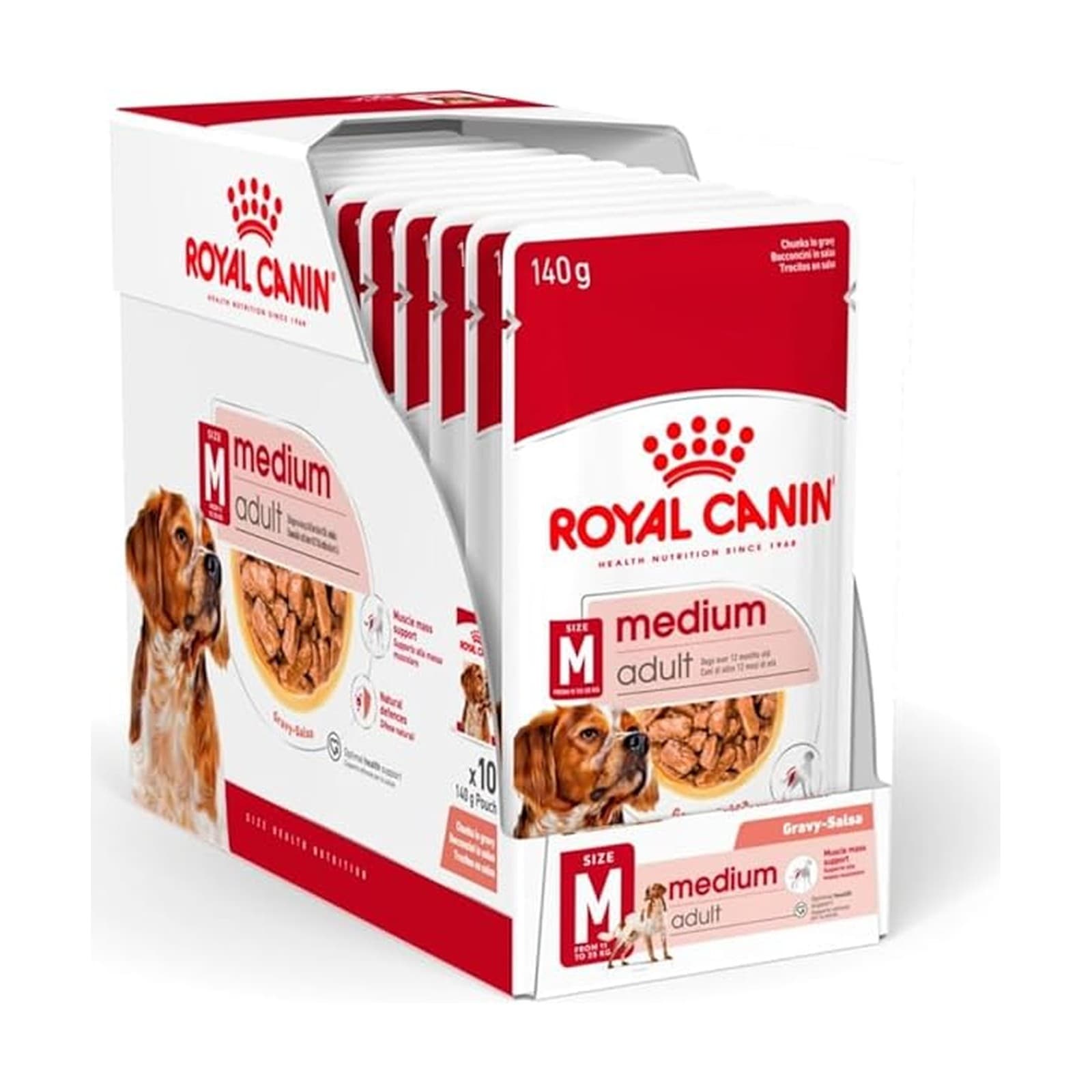 پک پوچ سگ مدیوم ادالت رویال کنین Medium Adult بسته 12 عددی — تصویر ۹