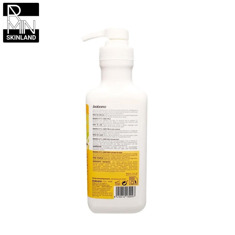 شیر بدن روشن کننده باباریا مدل ویتامین C حجم 500ml — تصویر ۵