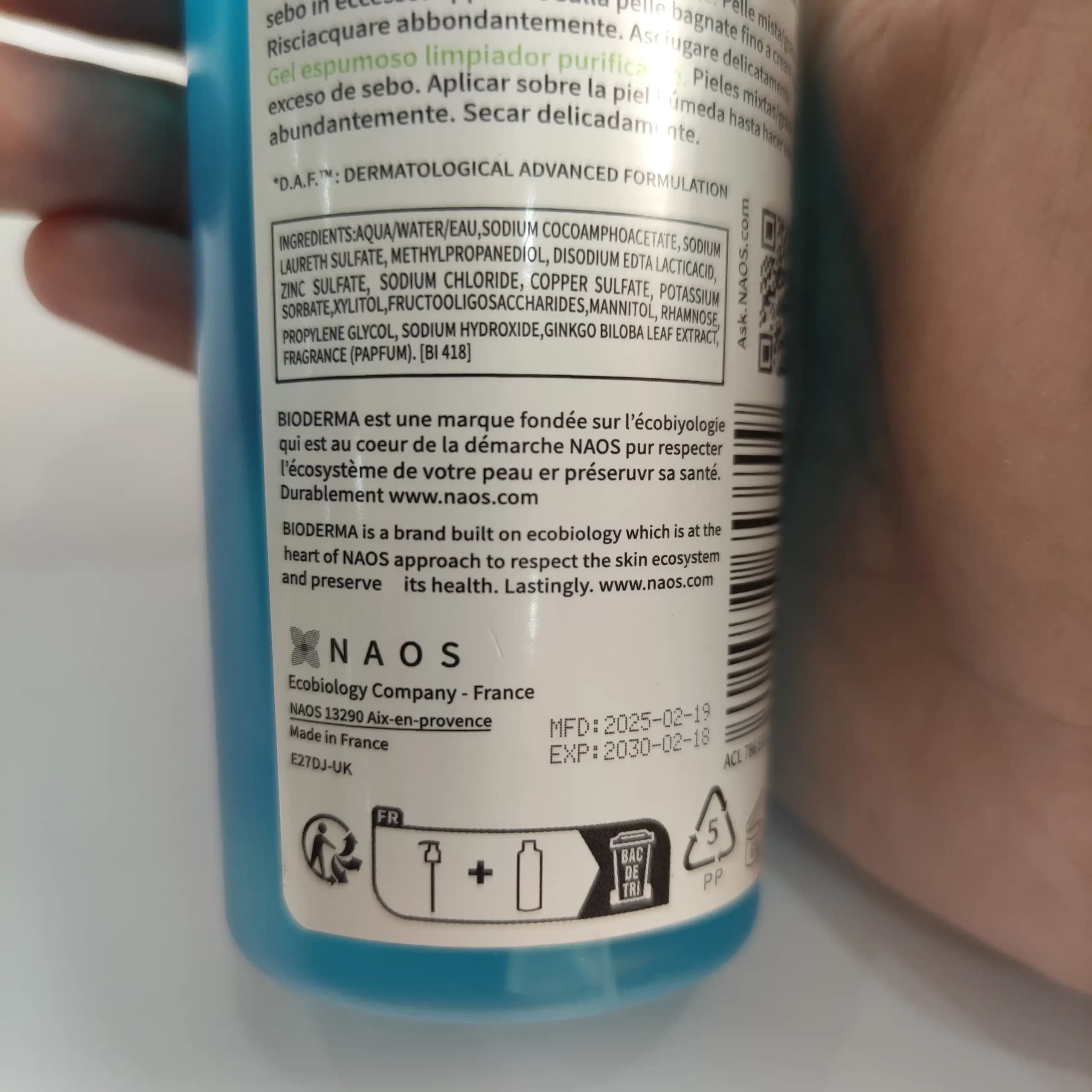 ژل شستشوی 200 میل بایودرما (BIODERMA) — تصویر ۲