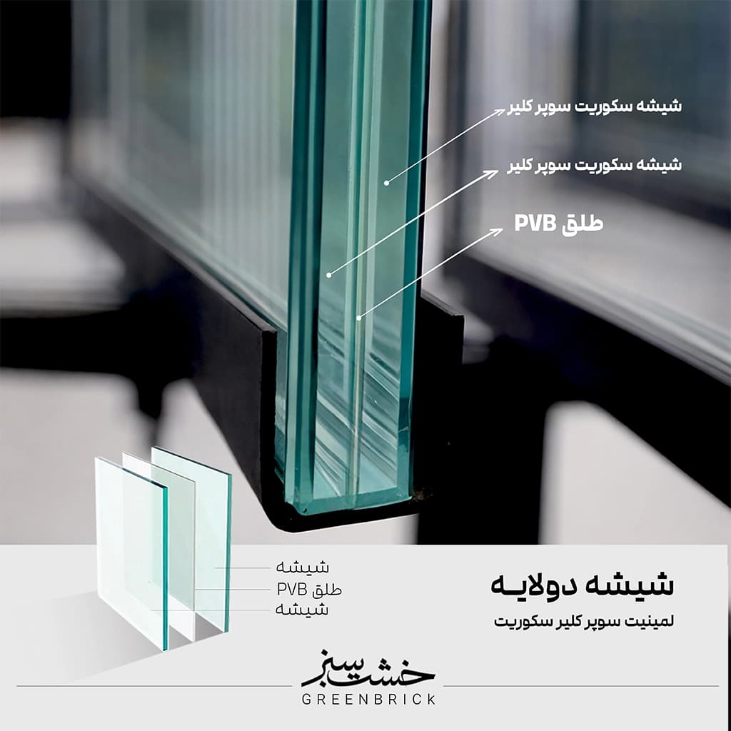 شیشه دولایه لمینت سوپرکلیر سکوریت