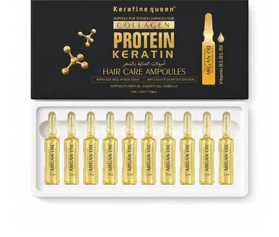 پک ویال مو 10 عددی کراتین KERATIN QUEEN — تصویر ۴