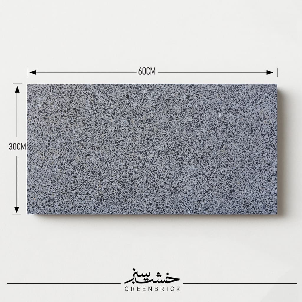 واش بتن طرح مشکی ریز (فرانک) سایز 30×60 سانتیمتر
