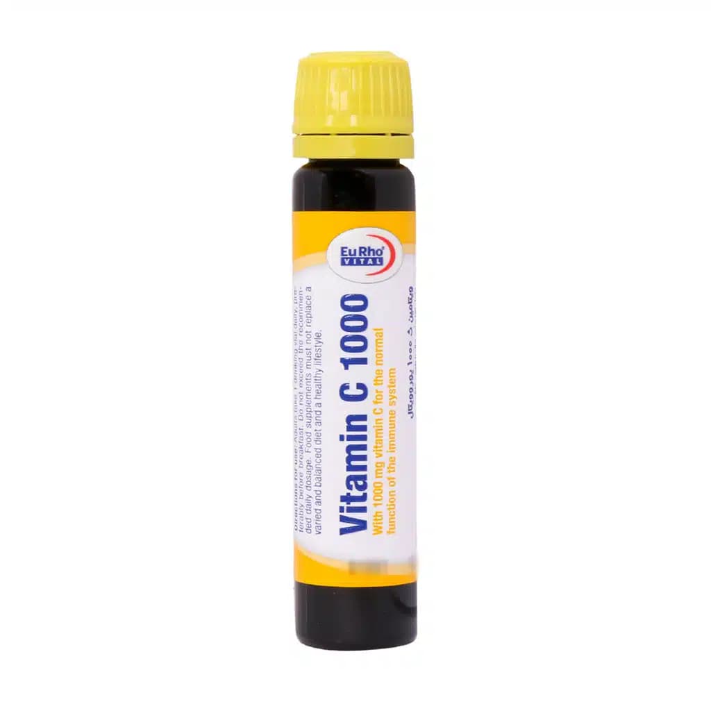 ویال خوراکی ویتامین C 1000 میلی گرم یوروویتال 6 عدد — تصویر ۴