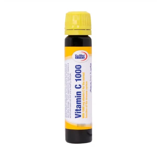 ویال خوراکی ویتامین C 1000 میلی گرم یوروویتال 6 عدد — تصویر ۳