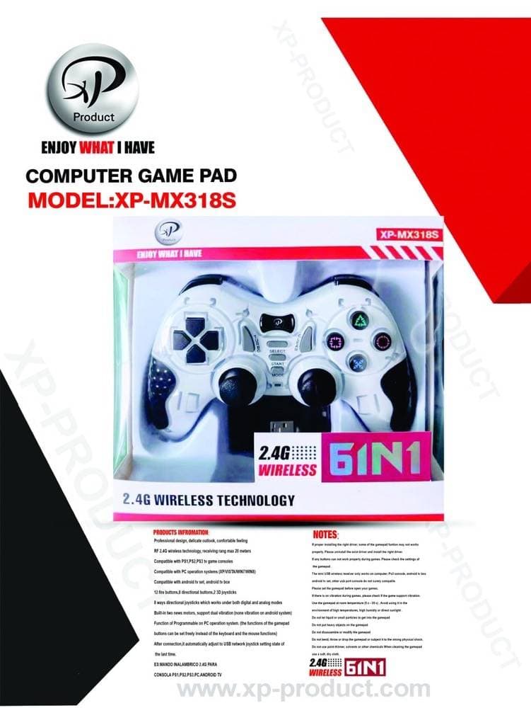 دسته بازی شوک دار بی سیم XP-MX318