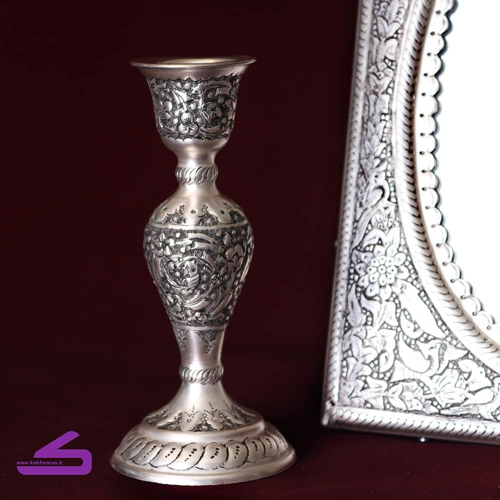 آینه شمعدان ریز گل و مرغ مهستی 28 — تصویر ۸
