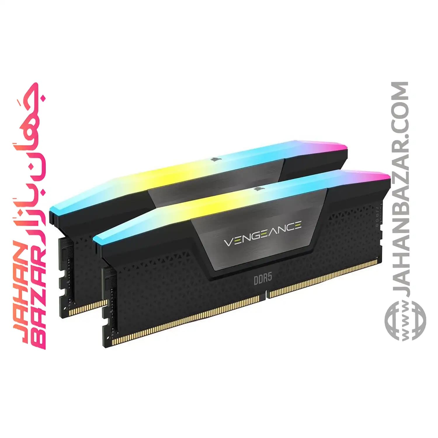 رم دسکتاپ Corsair کورسیر دو کاناله CL36 مدل DDR5 6400 MHz VENGEANCE RGB ظرفیت 32 GB — تصویر ۲
