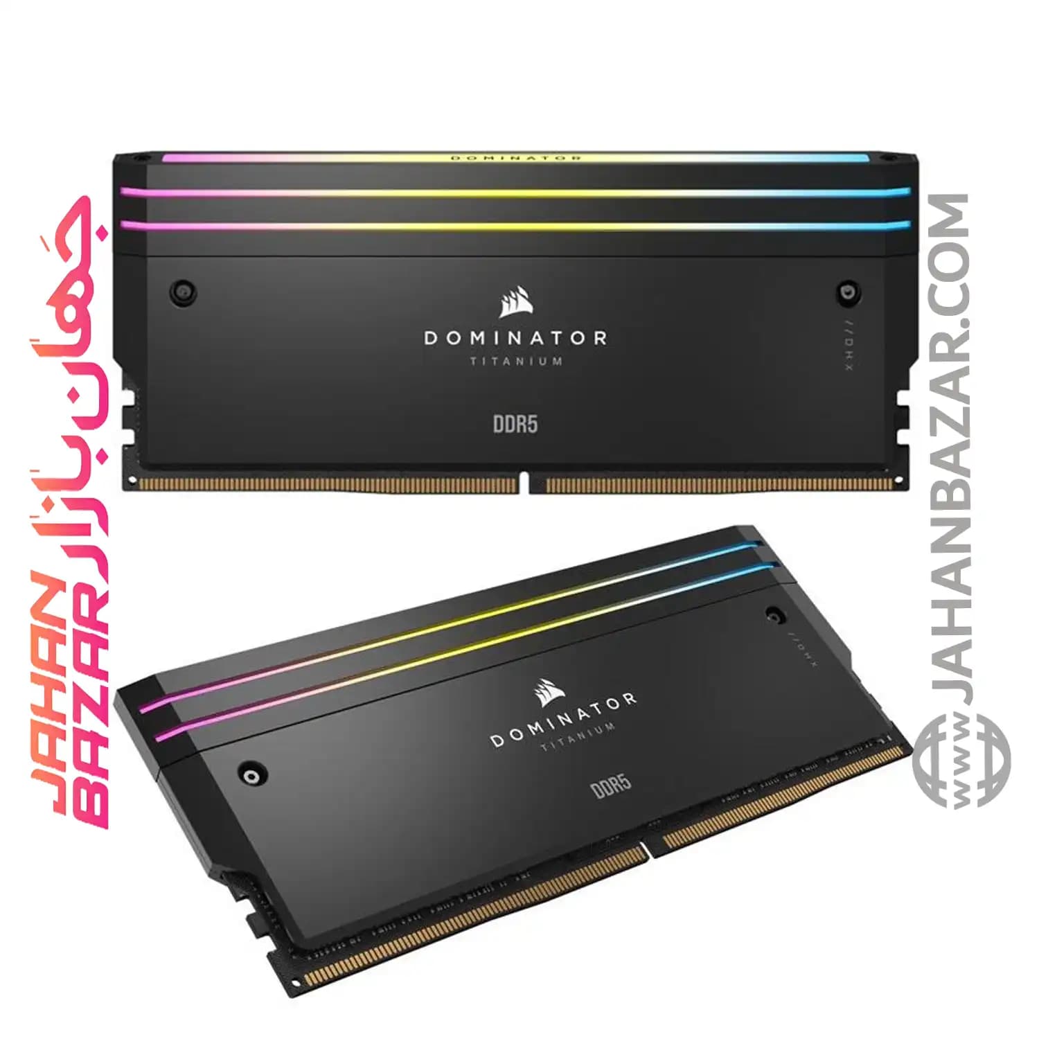 رم دسکتاپ Corsair کورسیر دو کاناله CL36 مدل DDR5 7200 MHz DOMINATOR TITANIUM RGB ظرفیت 48 GB — تصویر ۴