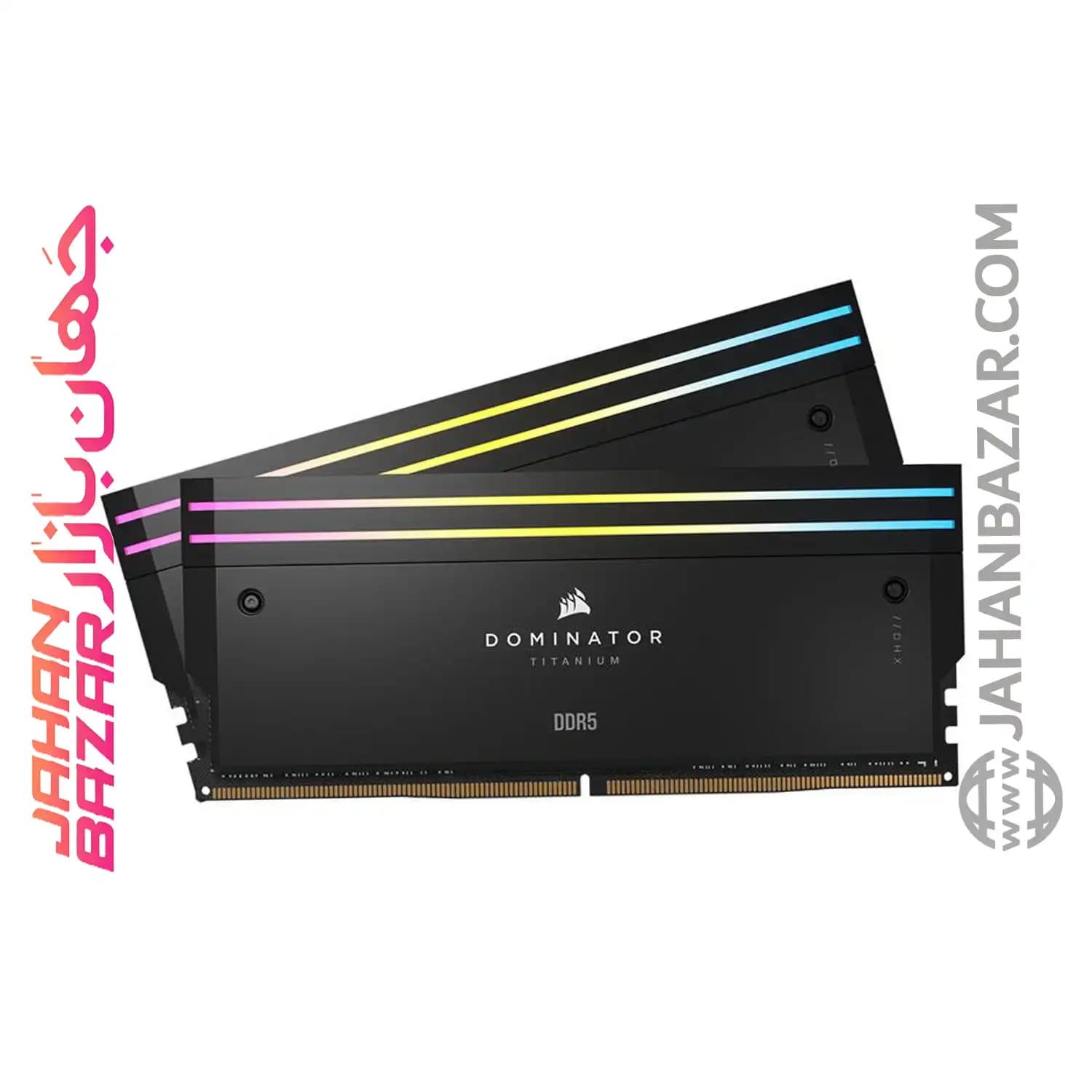 رم دسکتاپ Corsair کورسیر دو کاناله CL36 مدل DDR5 7200 MHz DOMINATOR TITANIUM RGB ظرفیت 48 GB — تصویر ۳