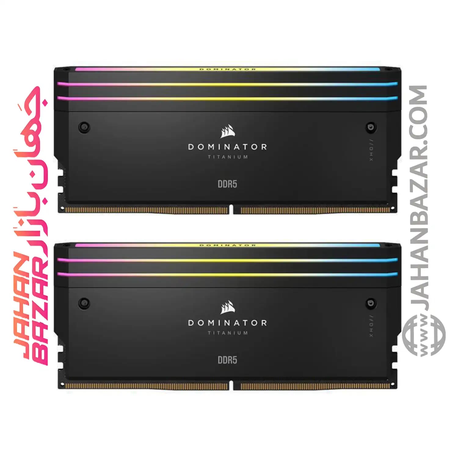 رم دسکتاپ Corsair کورسیر دو کاناله CL36 مدل DDR5 7200 MHz DOMINATOR TITANIUM RGB ظرفیت 48 GB