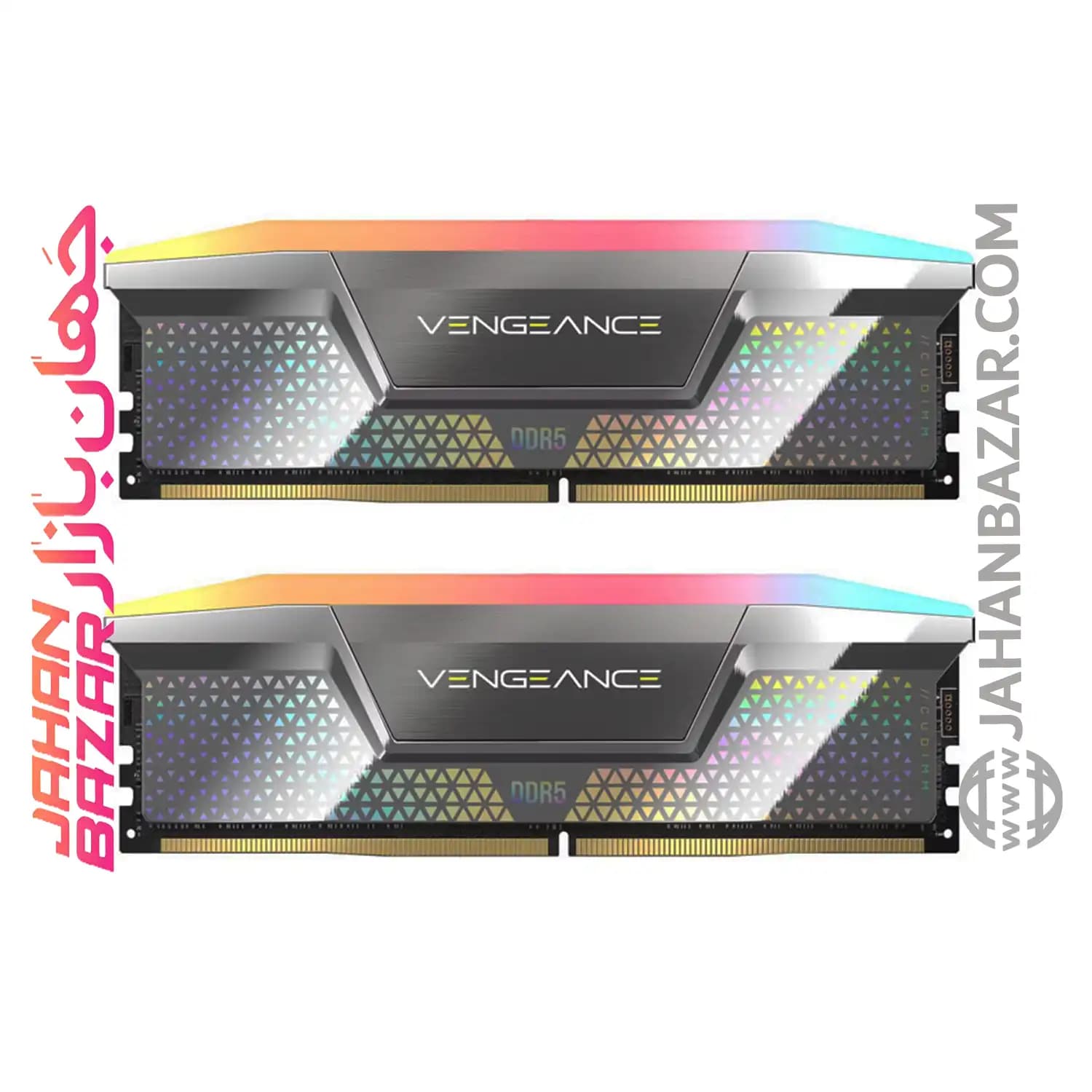 رم دسکتاپ Corsair کورسیر دو کاناله CL40 مدل DDR5 8200 MHz VENGEANCE RGB ظرفیت 48 GB — تصویر ۴