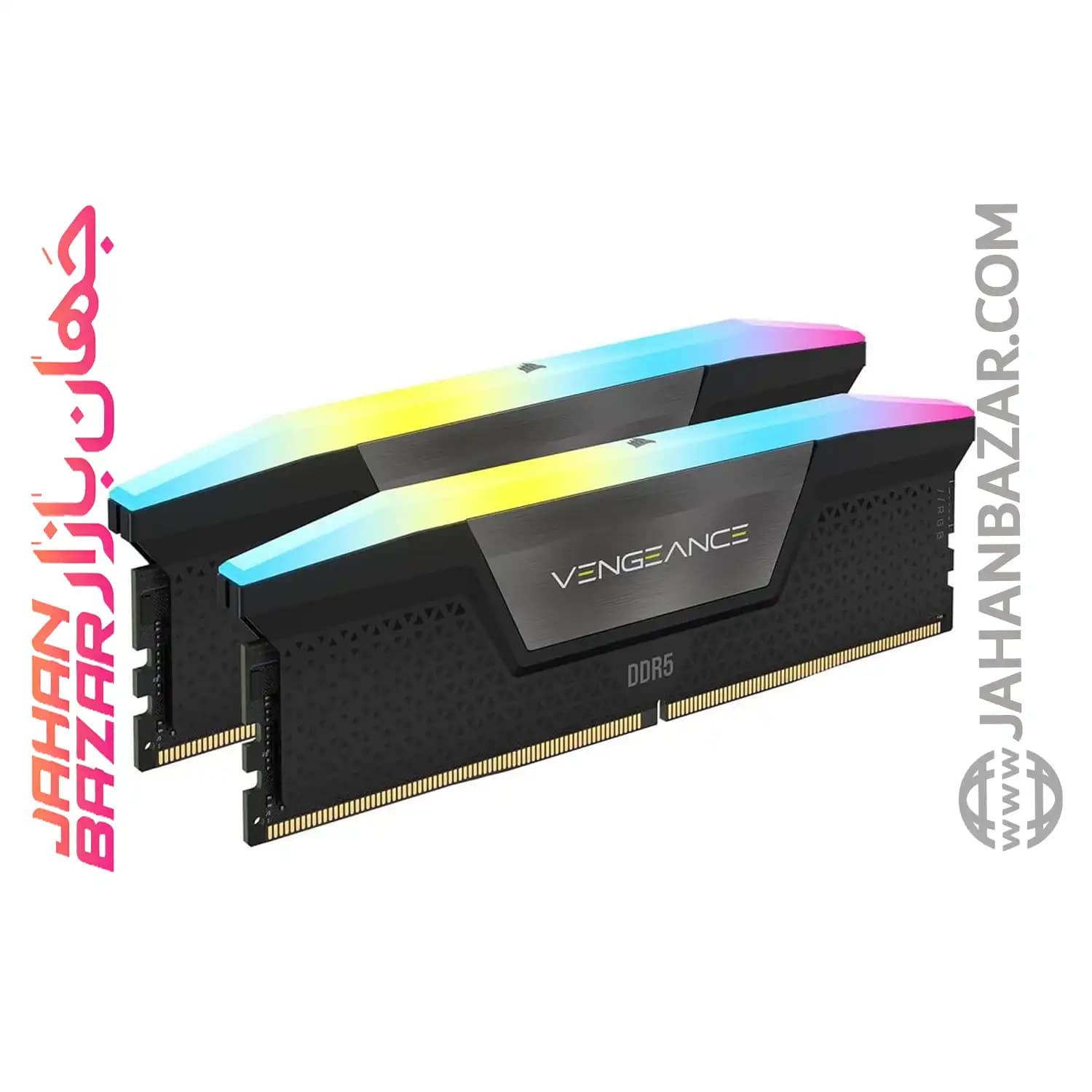 رم دسکتاپ Corsair کورسیر دو کاناله CL40 مدل DDR5 5200 MHz VENGEANCE AMD EXPO RGB ظرفیت 64 GB — تصویر ۲
