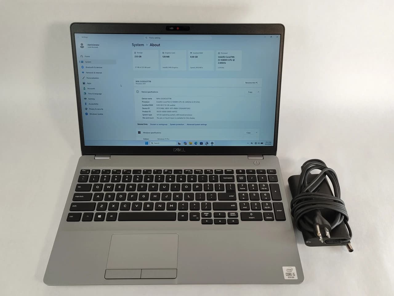 لپ تاپ استوک Dell Precision 3551 پردازنده i7 نسل 10 (لمسی) — تصویر ۲