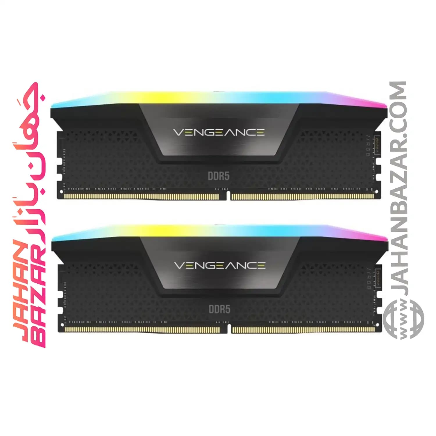 رم دسکتاپ Corsair کورسیر دو کاناله CL40 مدل DDR5 6000 MHz VENGEANCE RGB ظرفیت (2x64GB)128 GB — تصویر ۵