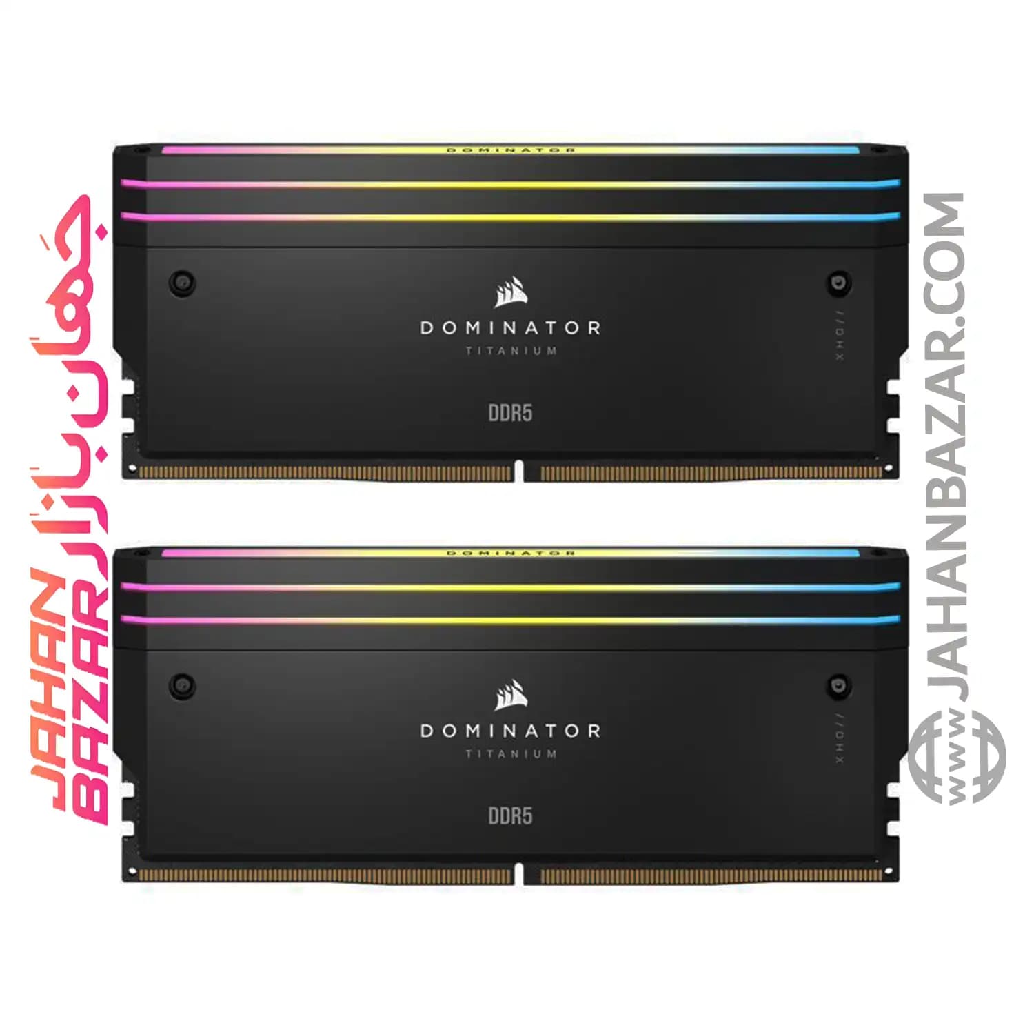 رم دسکتاپ Corsair کورسیر دو کاناله CL40 مدل DDR5 7000MHz DOMINATOR TITANIUM RGB ظرفیت (2x48GB)96 GB — تصویر ۶