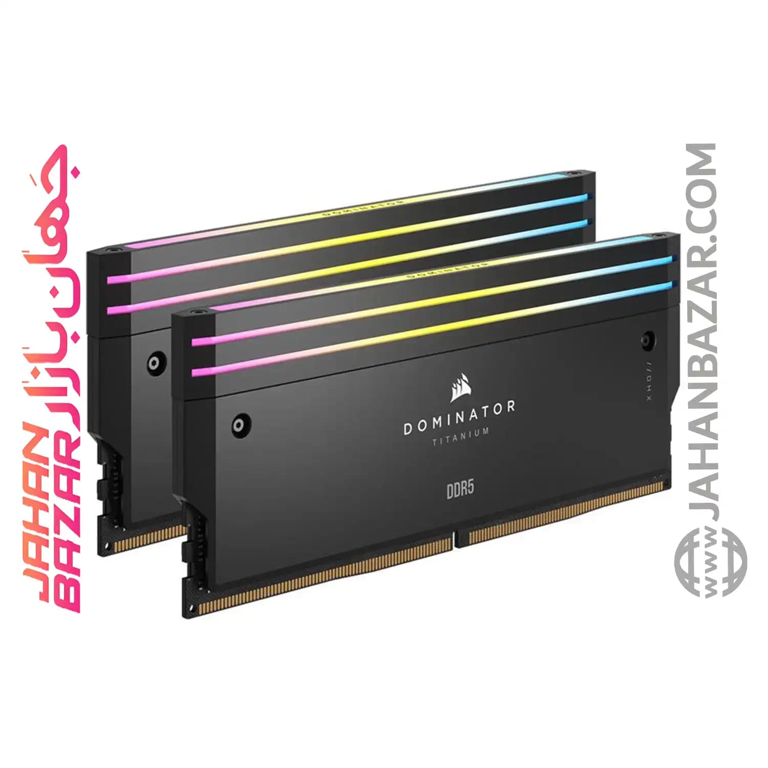 رم دسکتاپ Corsair کورسیر دو کاناله CL40 مدل DDR5 7000MHz DOMINATOR TITANIUM RGB ظرفیت (2x48GB)96 GB — تصویر ۸
