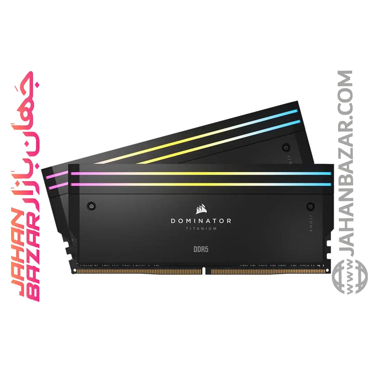 رم دسکتاپ Corsair کورسیر دو کاناله CL40 مدل DDR5 7000MHz DOMINATOR TITANIUM RGB ظرفیت (2x48GB)96 GB — تصویر ۴