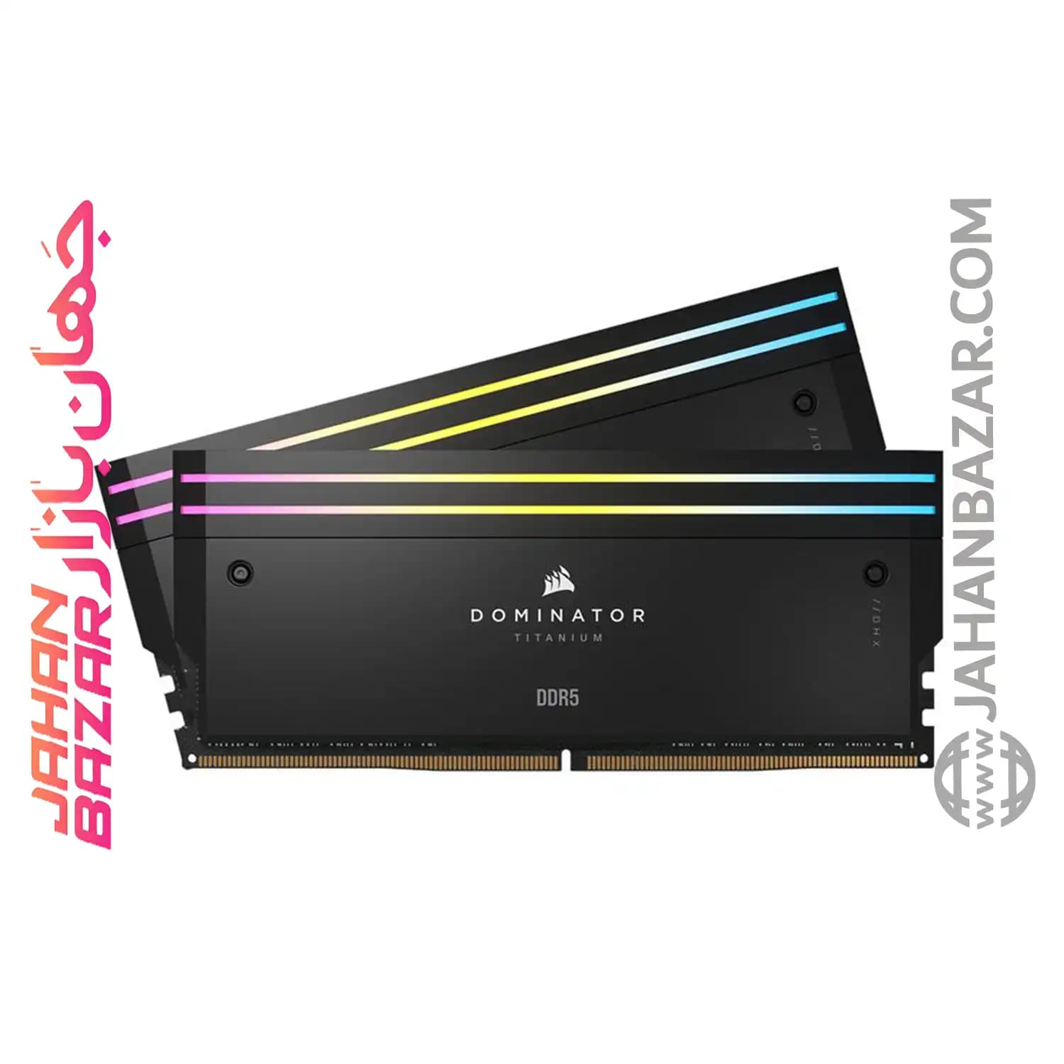 رم دسکتاپ Corsair کورسیر دو کاناله CL32 مدل DDR5-6600MHz DOMINATOR PLATINUM RGB ظرفیت (2x48GB)96 GB — تصویر ۶
