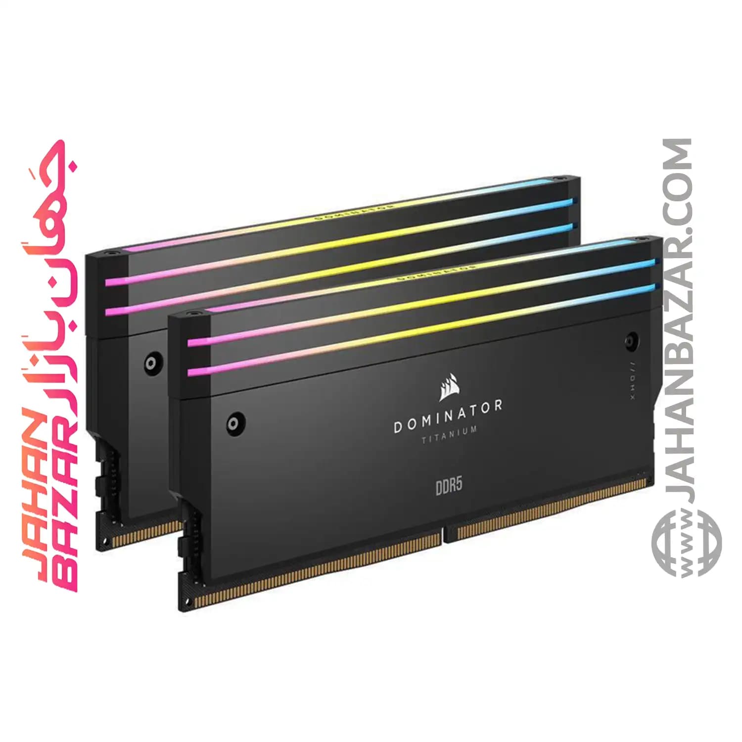 رم دسکتاپ Corsair کورسیر دو کاناله CL32 مدل DDR5-6600MHz DOMINATOR PLATINUM RGB ظرفیت (2x48GB)96 GB — تصویر ۲