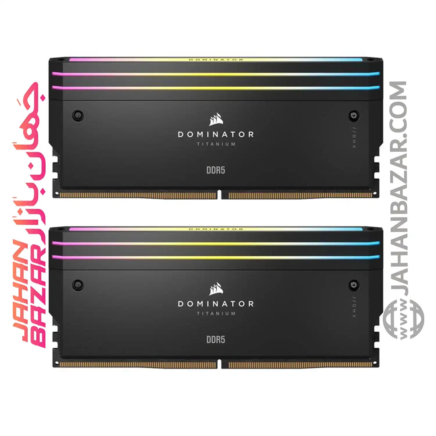 رم دسکتاپ Corsair کورسیر دو کاناله CL32 مدل DDR5-6600MHz DOMINATOR PLATINUM RGB ظرفیت (2x48GB)96 GB