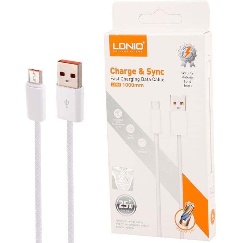 کابل شارژ USB به MICRO USB الدینیو مدلLS901 — تصویر ۴