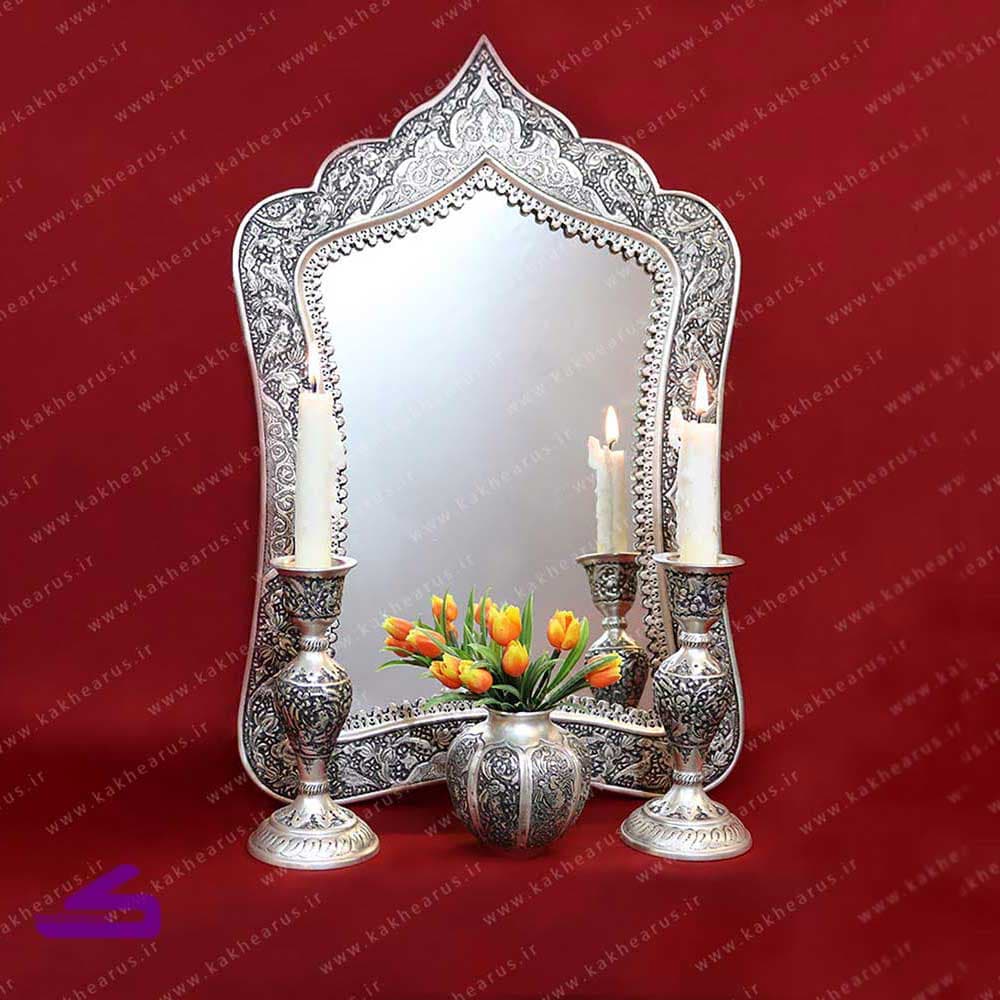 آینه شمعدان قلمزنی مسجدی مانلی 55