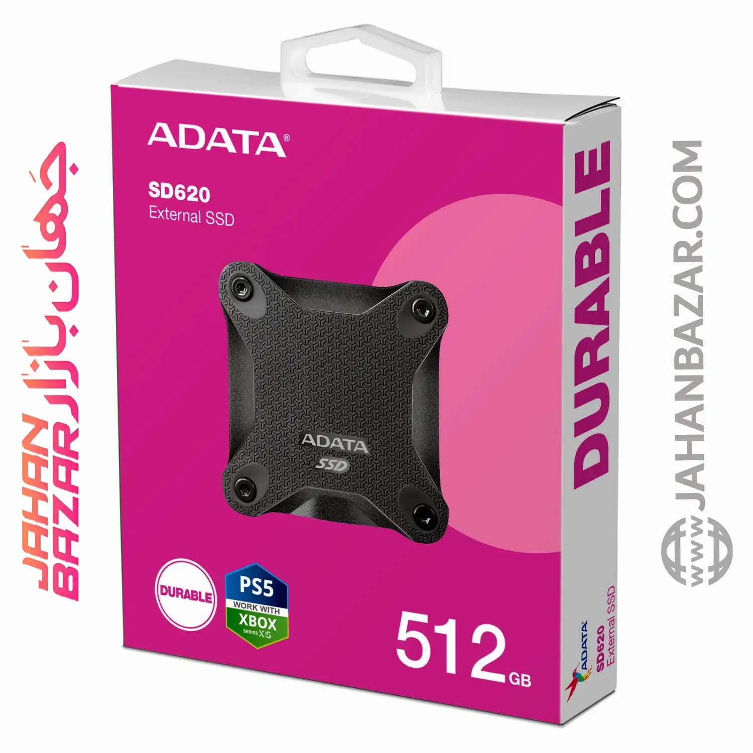 اس اس دی اکسترنال ای دیتا SD620 Adata ظرفیت 512 گیگابایت مشکی — تصویر ۲