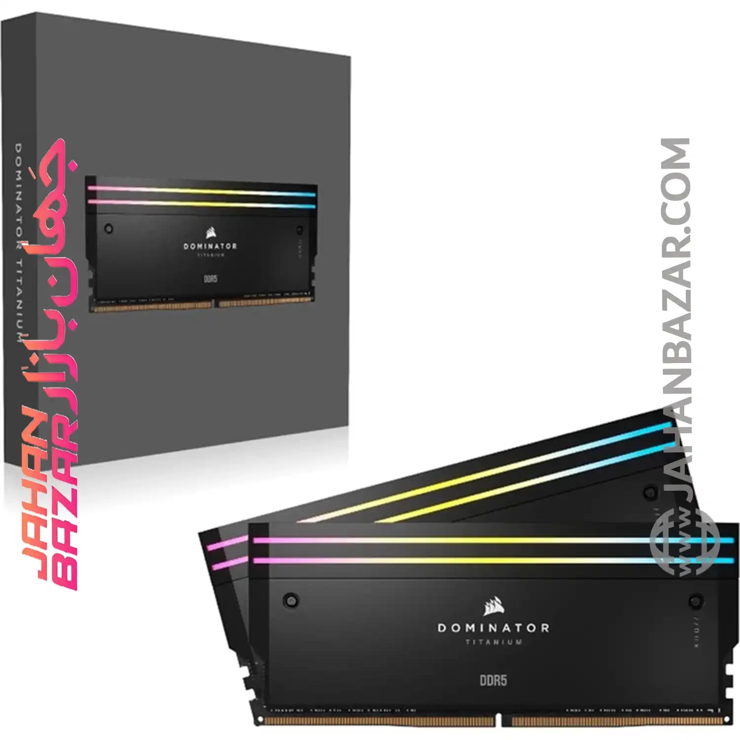رم دسکتاپ Corsair کورسیر دو کاناله CL40 مدل DDR5 7200MHz Dominator Titanium RGB ظرفیت (2x24GB)48GB — تصویر ۶